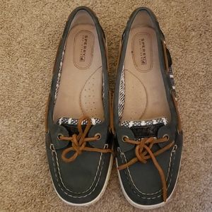 Navy blue sperry top sider